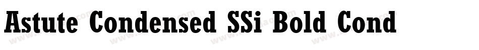 Astute Condensed SSi Bold Condensed字体转换